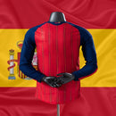 Camisa Espanha Home Versão Jogador Manga Longa - Copa do Mundo 2026