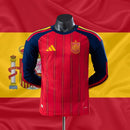 Camisa Espanha Home Versão Jogador Manga Longa - Copa do Mundo 2026