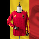 Camisa Bélgica Home Manga Longa - Copa do Mundo 2026