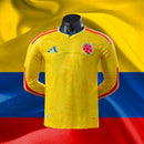 Camisa Colômbia Home Versão Jogador Manga Longa - Copa do Mundo 2026