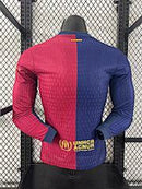 Camisa Barcelona 24/25 - Versão Jogador Manga Longa