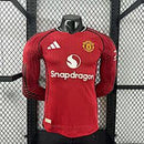 Camisa Manchester United 25/26 - Versão Jogador Manga Longa
