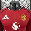 Camisa Manchester United 25/26 - Versão Jogador Manga Longa