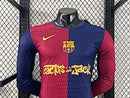 Camisa Barcelona 24/25 - Versão Jogador Manga Longa