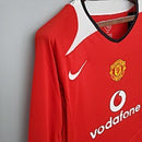 Camisa Retrô Manchester United Manga Longa 04/06