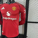 Camisa Manchester United 25/26 - Versão Jogador Manga Longa