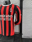 Camisa Milan 24/25 - Versão Jogador Manga Longa