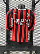 Camisa Milan 24/25 - Versão Jogador Manga Longa