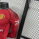Camisa Manchester United 25/26 - Versão Jogador Manga Longa