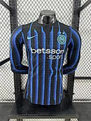 Camisa Inter de Milão 25/26 - Versão Jogador Manga Longa